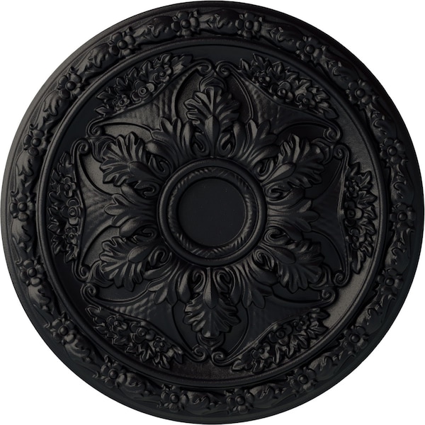 Ekena Millwork Baile Ceiling Medallion (Fits Canopies up to 3 1/4"), Hand-Painted Steel Gray, 20"OD x 1 5/8"P CM20BLSGS - main